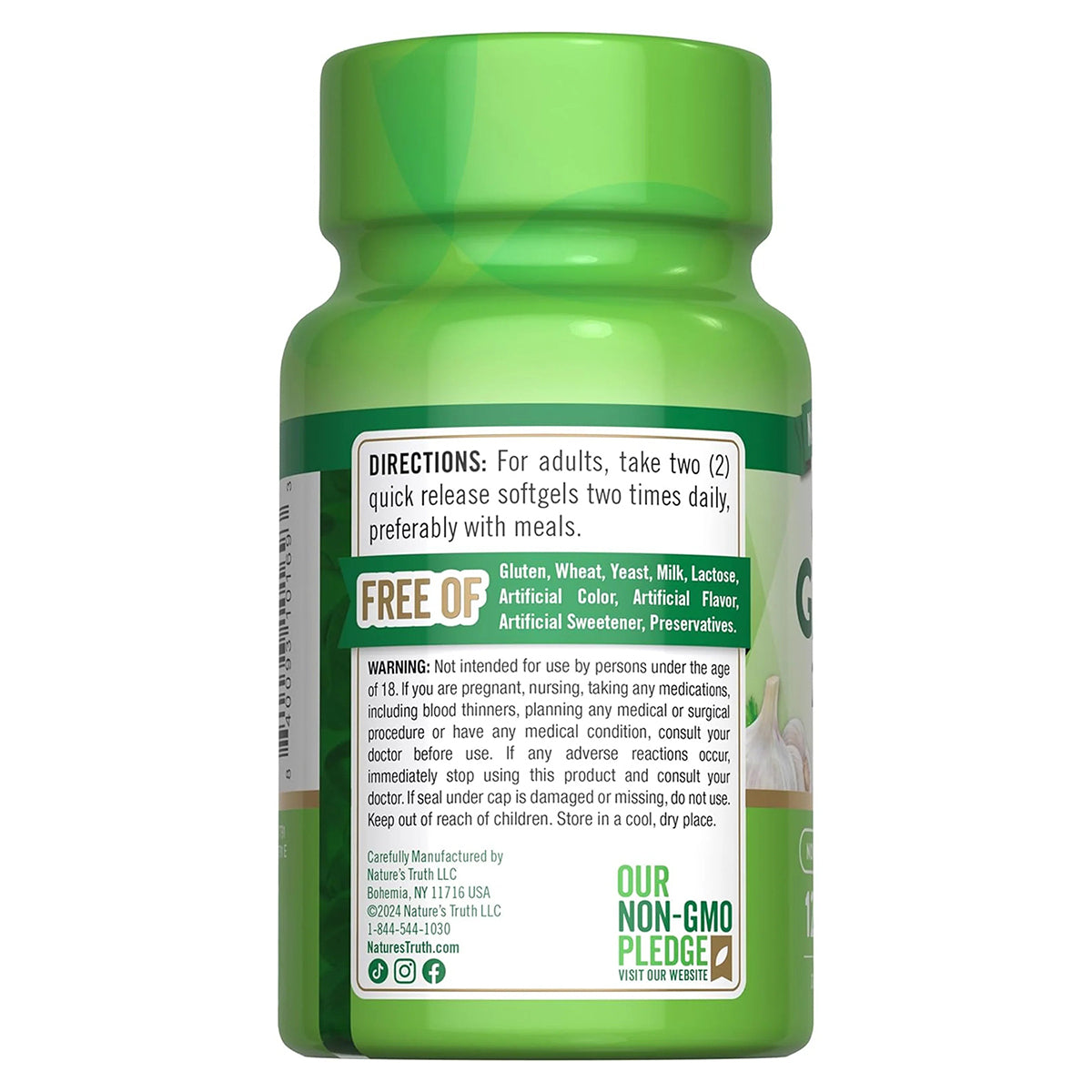 Nature´s Truth Suplemento de Ajo 2400 mg, 120 cápsulas