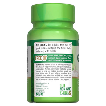 Nature´s Truth Suplemento de Ajo 2400 mg, 120 cápsulas