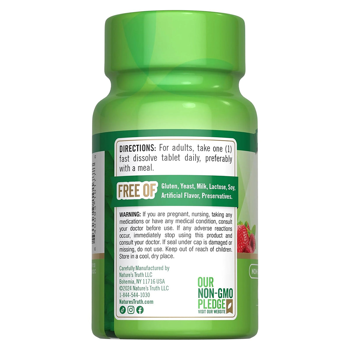 Nature´s Truth Vitamina B-12 con ácido fólico, 60 tabletas