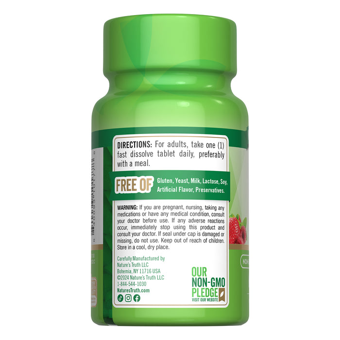 Nature's Truth Vitamina B-12 con ácido fólico, 60 tabletas