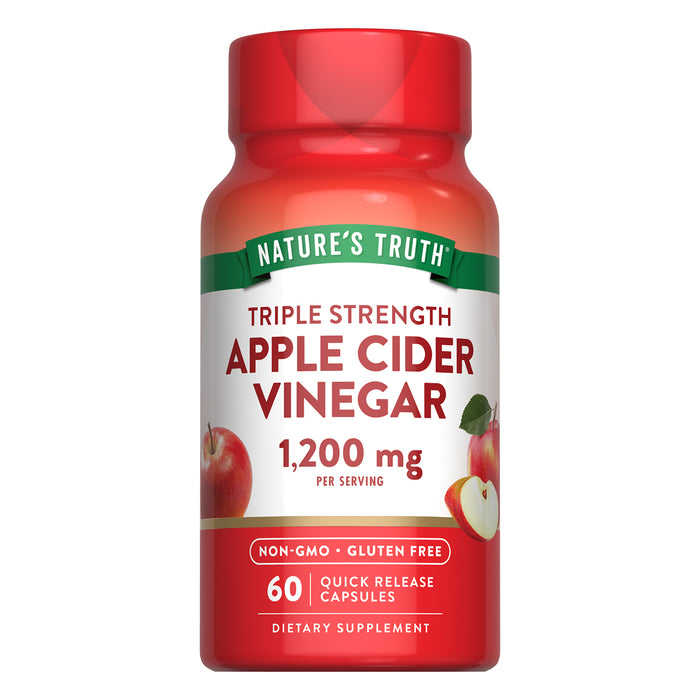 Nature's Truth Suplemento Vinagre de Sidra de Manzana, 60 cápsulas