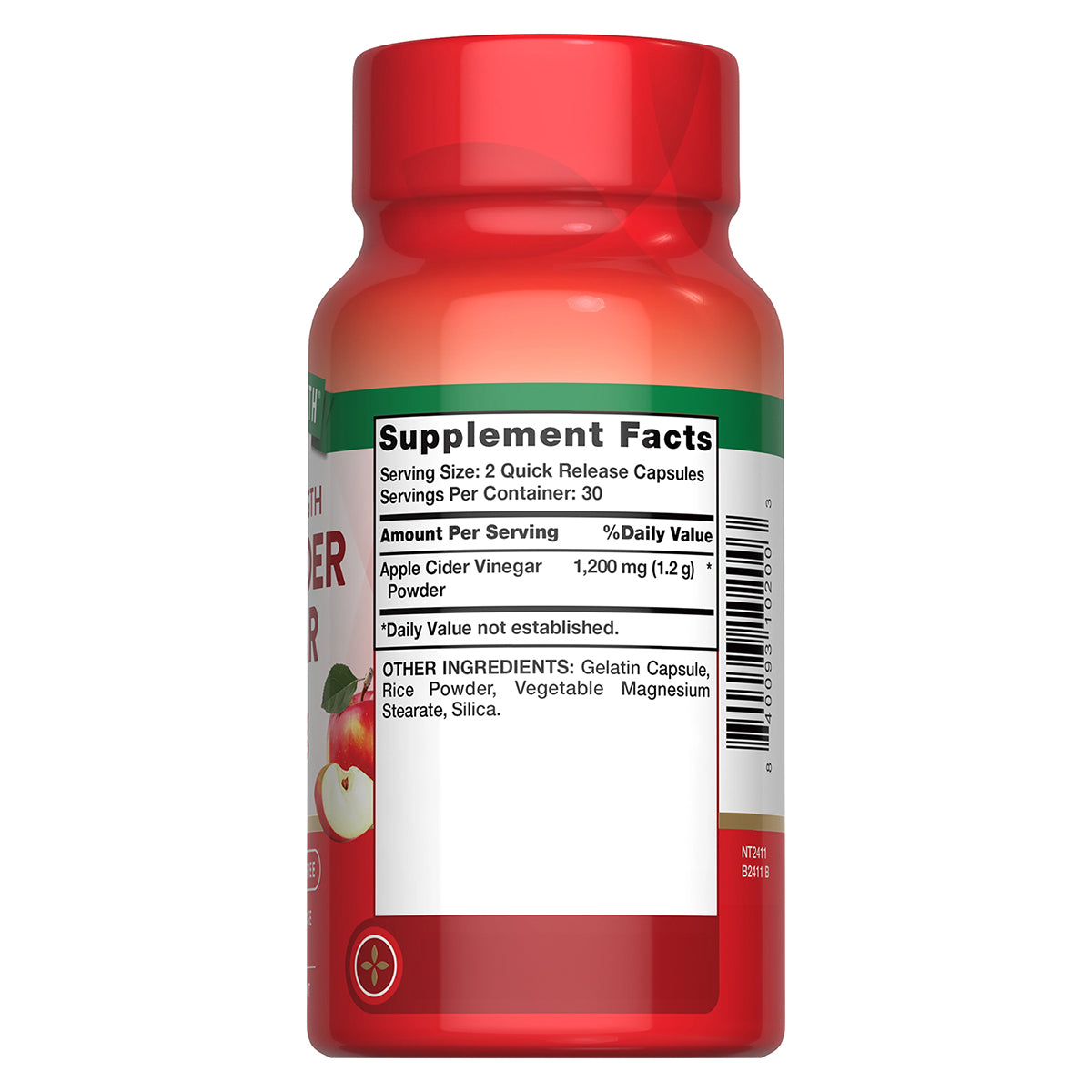 Nature´s Truth Suplemento Vinagre de Sidra de Manzana 60 cápsulas