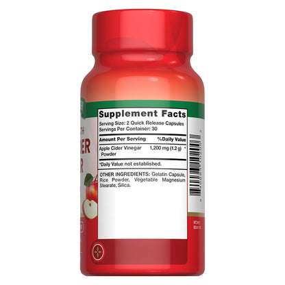 Nature´s Truth Suplemento Vinagre de Sidra de Manzana 60 cápsulas