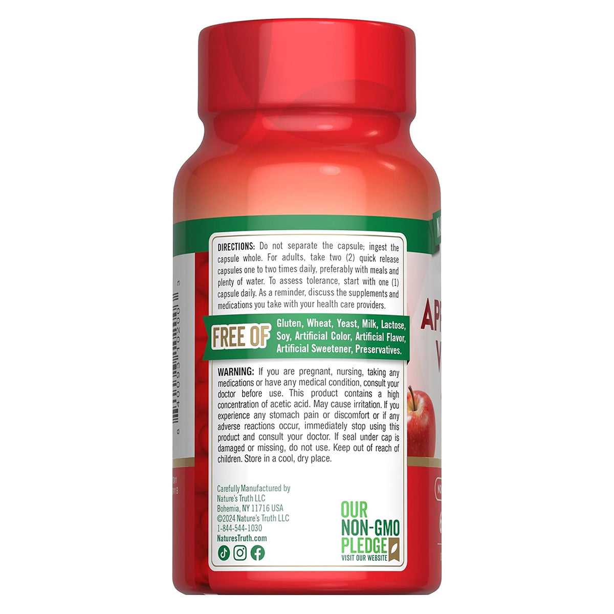 Nature´s Truth Suplemento Vinagre de Sidra de Manzana 60 cápsulas