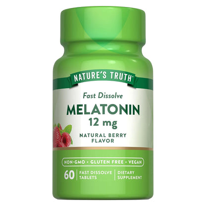 Nature´s Truth Suplemento de Melatonina 12 mg, 60 tabletas