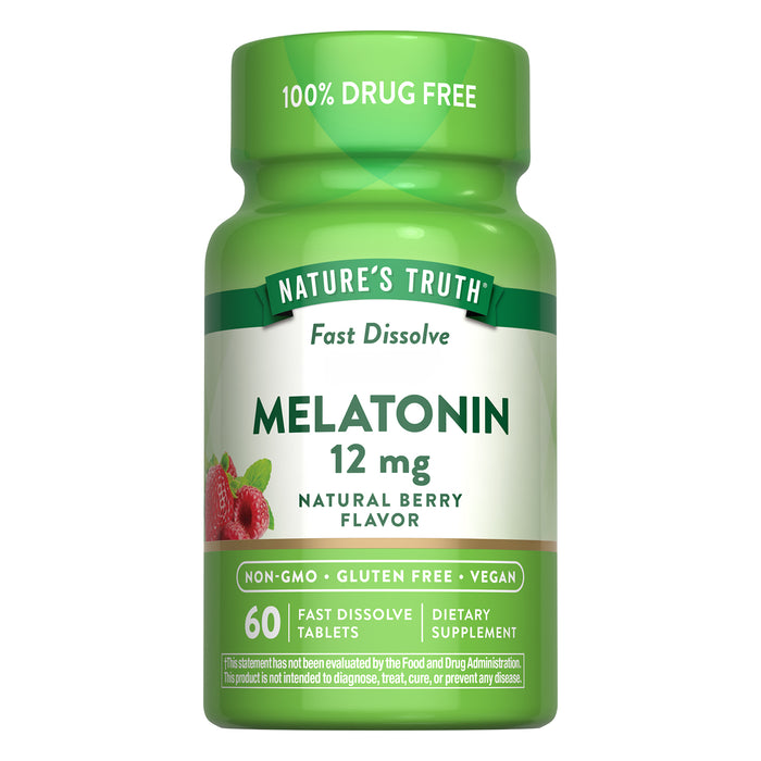 Nature's Truth Suplemento de Melatonina 12 mg, 60 tabletas