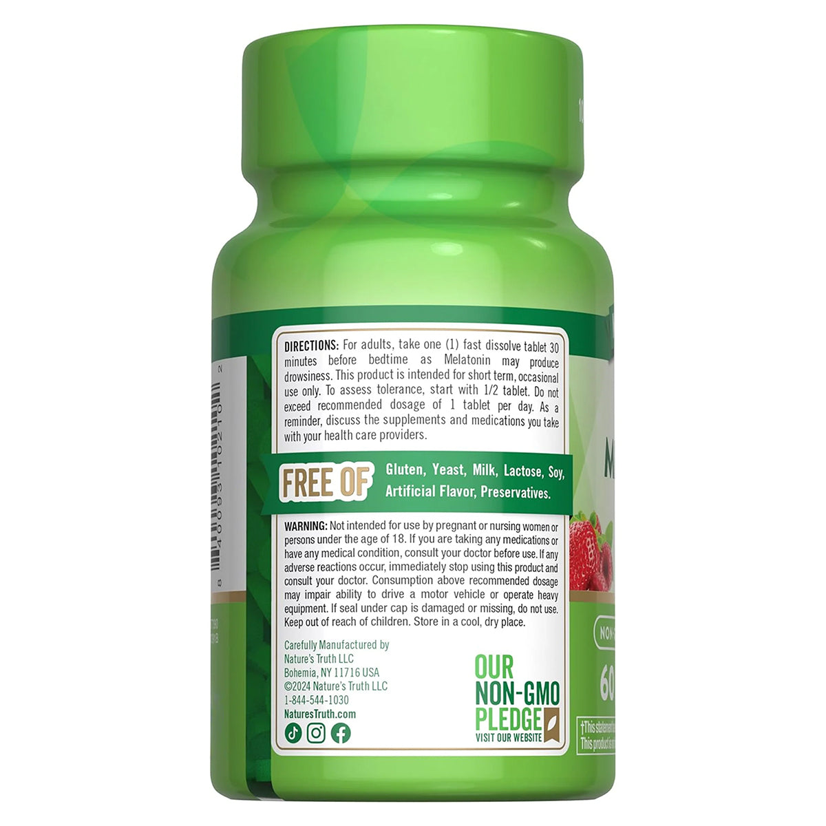Nature´s Truth Suplemento de Melatonina 12 mg, 60 tabletas