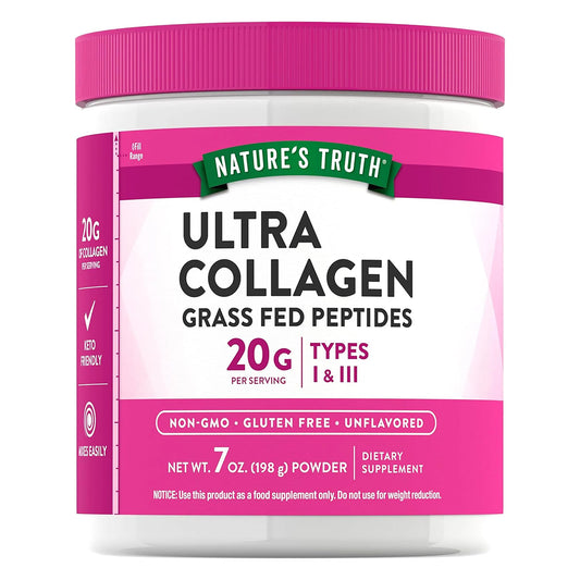 Nature's Truth Suplemento de Colágeno en polvo tipo 1 y 3, 7oz