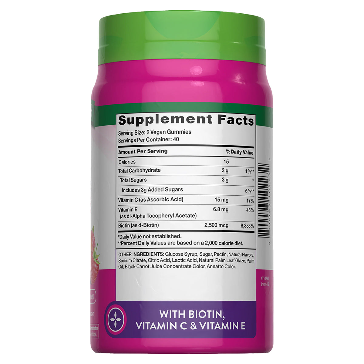 Nature´s Truth Biorina para Cabello, piel y uñas con 2500 mcg, 80 gomitas