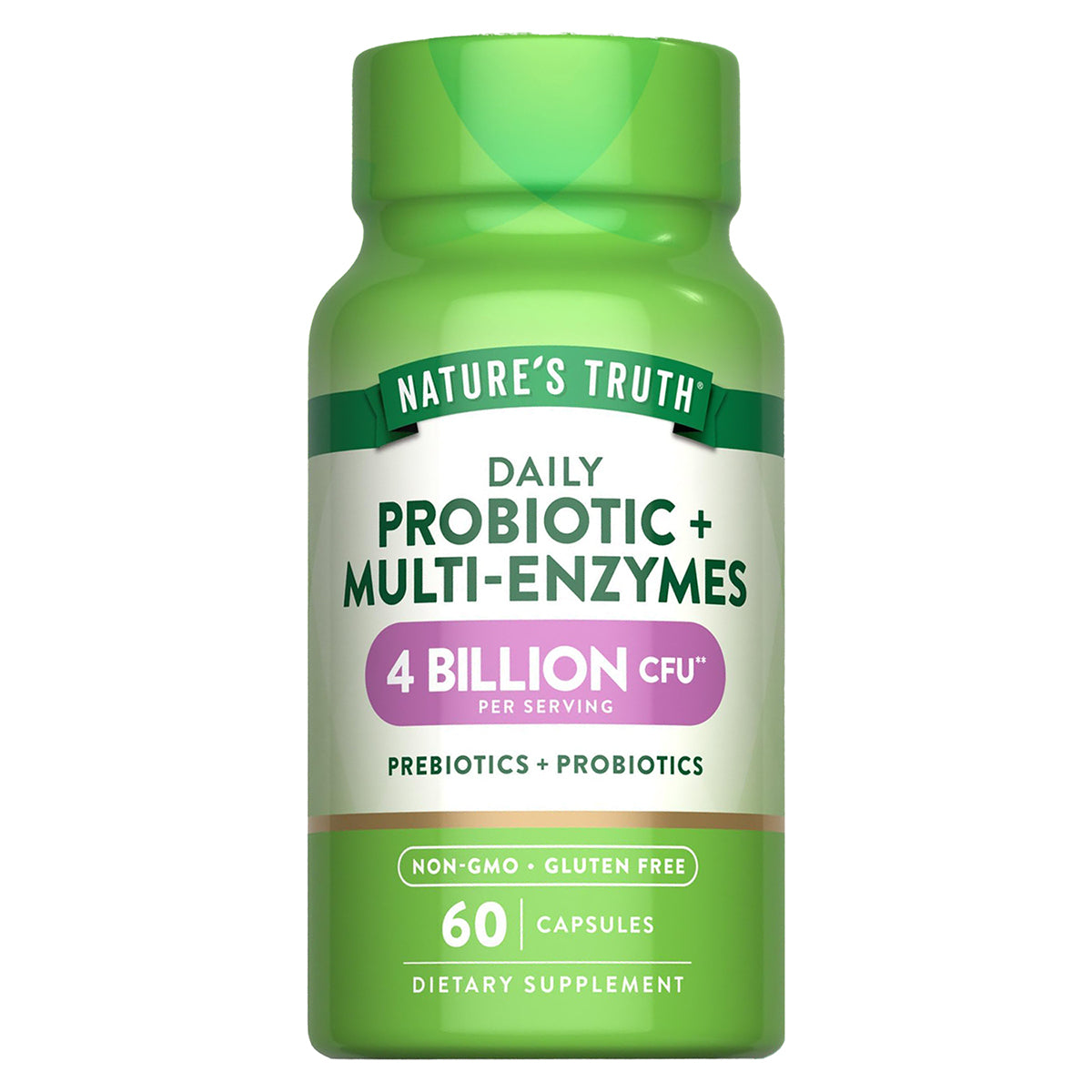 Nature's Truth Probióticos con multienzimas y prebióticos, 60 cápsulas