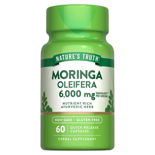 Nature's Truth Suplemento de Moringa Oleífera 6000 mg, 60 cápsulas