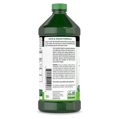 Nature's Truth Suplemento de Aceite MCT (triglicéridos de cadena media), 16 oz