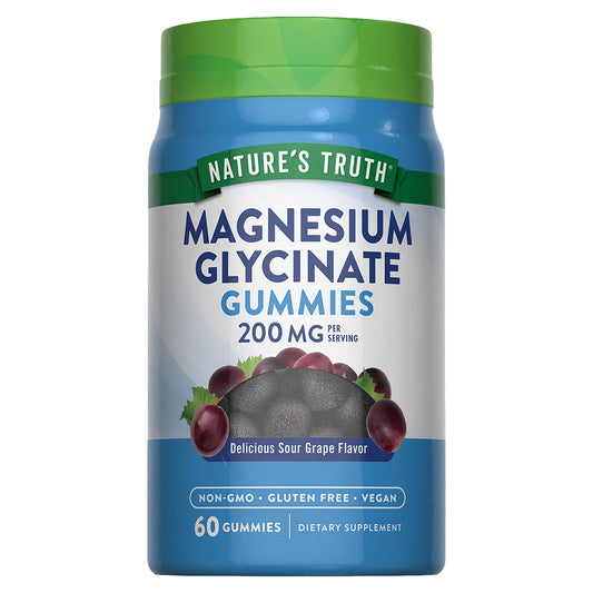 Nature´s Truth Glicinato de magnesio 200 mg, 60 gomitas