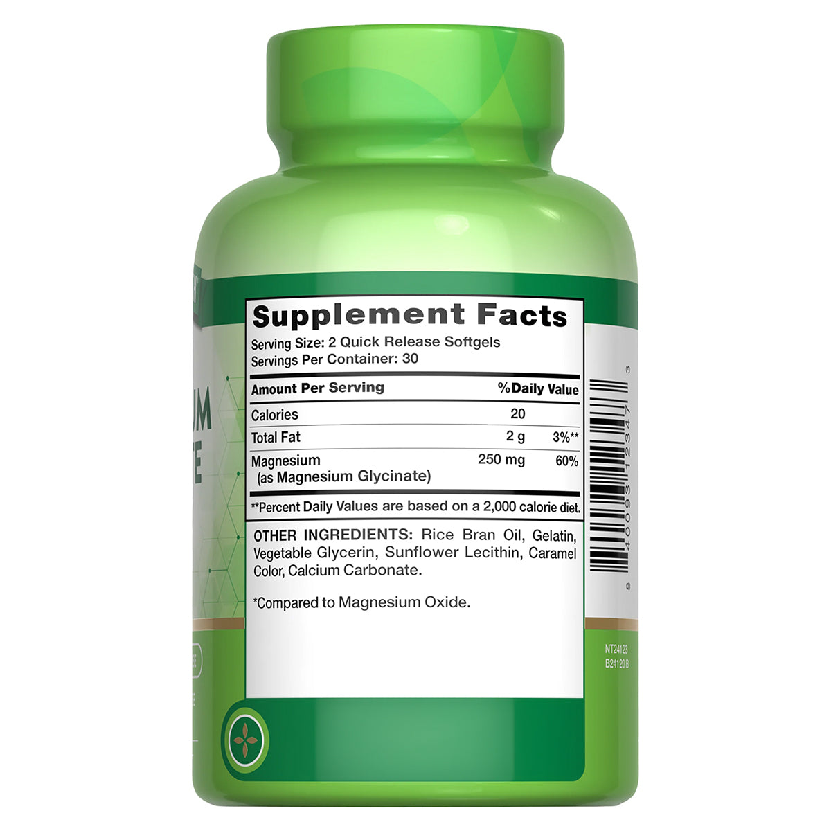 Nature´s Truth Glicinato de magnesio 250 mg, 60 cápsulas