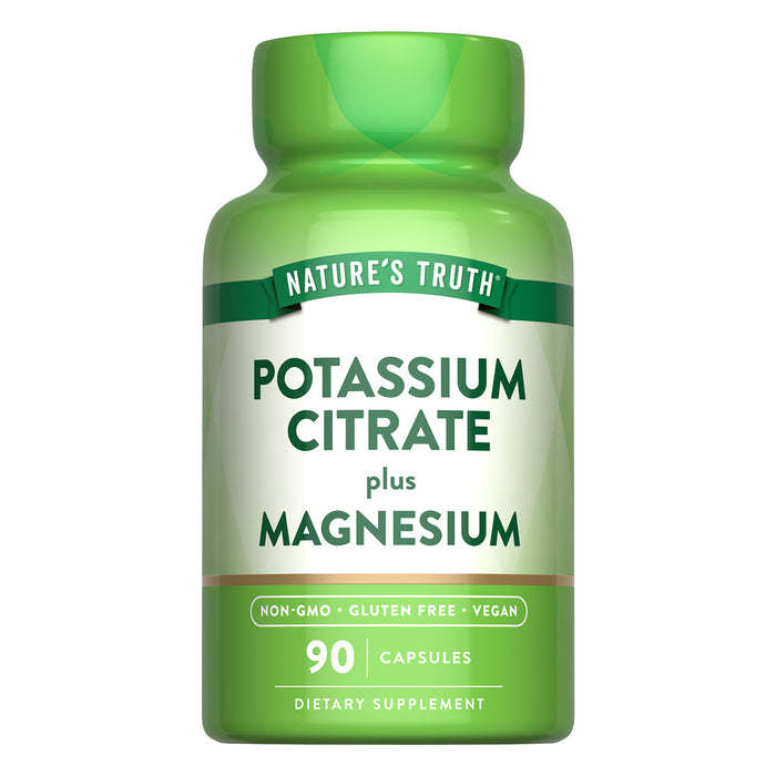 Nature's Truth Suplemento Citrato de potasio más magnesio, 90 cápsulas
