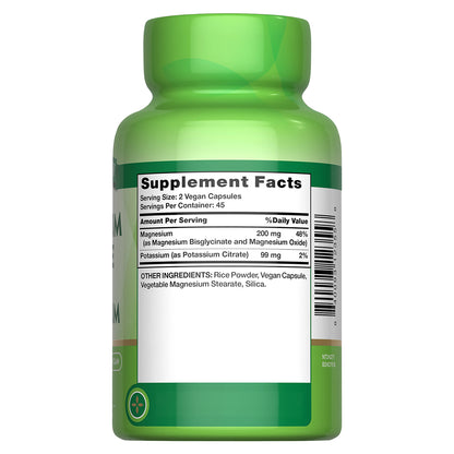 Nature's Truth Suplemento Citrato de potasio más magnesio, 90 cápsulas