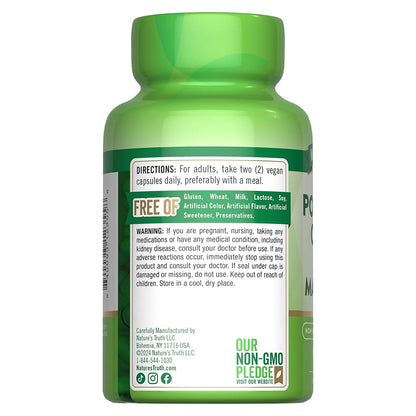 Nature's Truth Suplemento Citrato de potasio más magnesio, 90 cápsulas