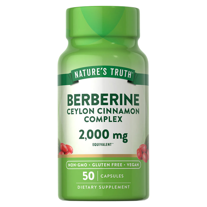 Nature's Truth Complejo de berberina con canela de Ceilán, 50 cápsulas