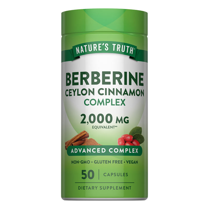 Nature's Truth Complejo de berberina con canela de Ceilán, 50 cápsulas