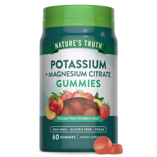Nature's Truth Suplemento Citrato de potasio + magnesio, 60 gomitas
