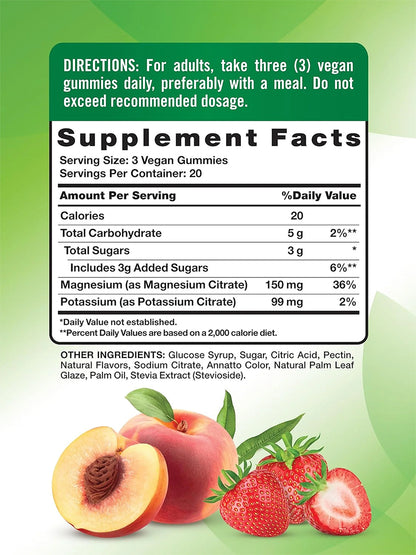 Nature's Truth Suplemento Citrato de potasio + magnesio, 60 gomitas