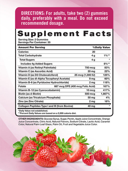 Nature's Truth Multivitamínico con colágeno para mujeres, 70 gomitas sabor mix de berry