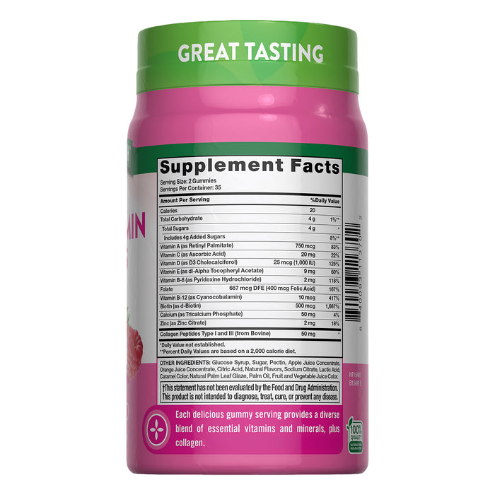 Nature's Truth Multivitamínico con colágeno para mujeres, 70 gomitas sabor mix de berry