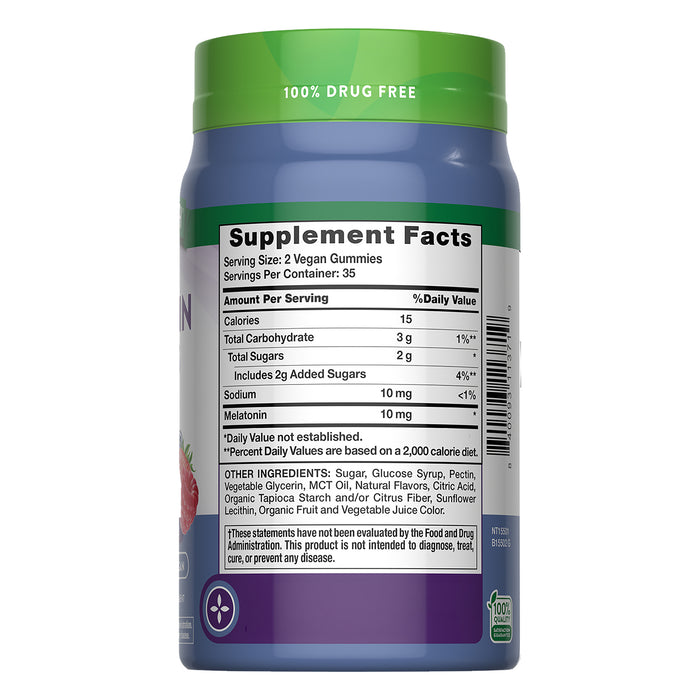 Nature's Truth Melatonina 10 mg, 70 gomitas sabor mix berry