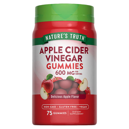 Nature's Truth Suplemento Vinagre de sidra de manzana, 75 gomitas