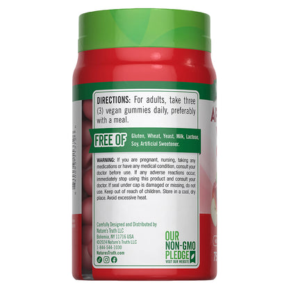 Nature's Truth Suplemento Vinagre de sidra de manzana, 75 gomitas