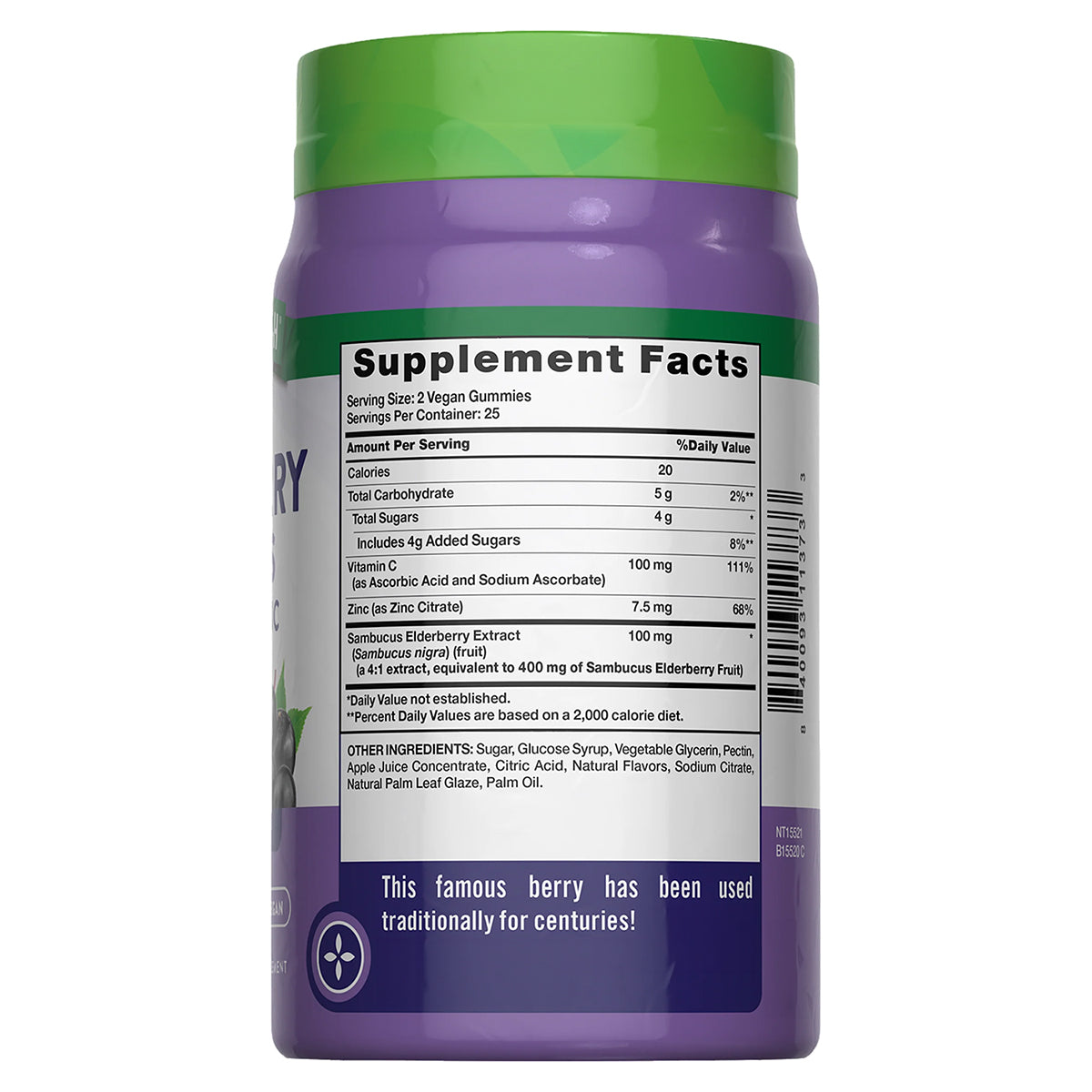 Nature's Truth Sambucus, baya del saúco negro con vitamina C y zinc, 50 gomitas