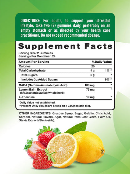 Nature's Truth Suplemento de Gaba y L-teanina, 48 gomitas