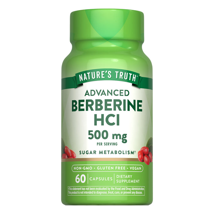 Nature's Truth Suplemento de Berberina 500 mg, 60 cápsulas