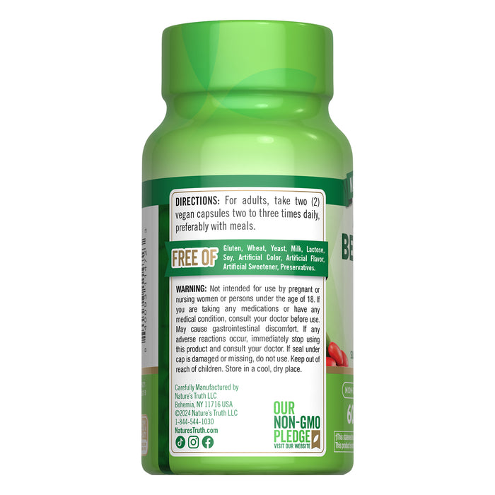 Nature's Truth Suplemento de Berberina 500 mg, 60 cápsulas