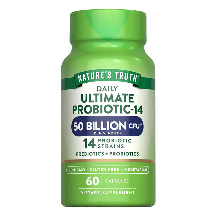 Nature's Truth Probiótico 50 mil millones de UFC, 60 cápsulas