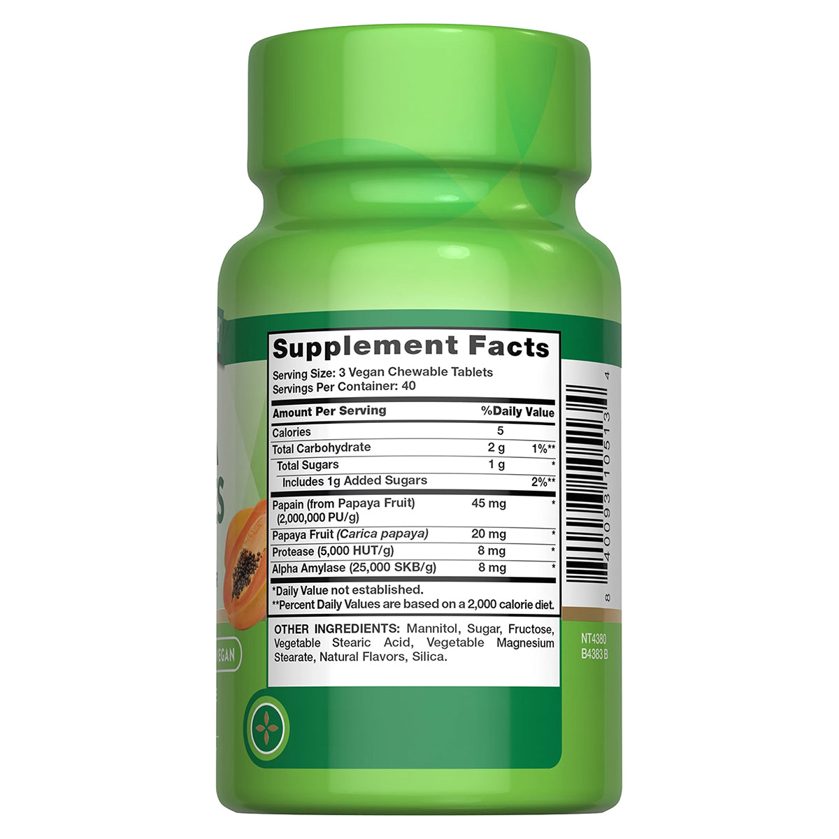 Nature's Truth Enzimas de Papaya 120 tabletas