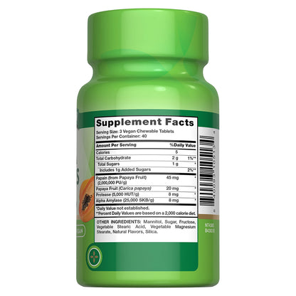 Nature's Truth Enzimas de Papaya 120 tabletas