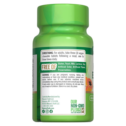 Nature's Truth Enzimas de Papaya 120 tabletas