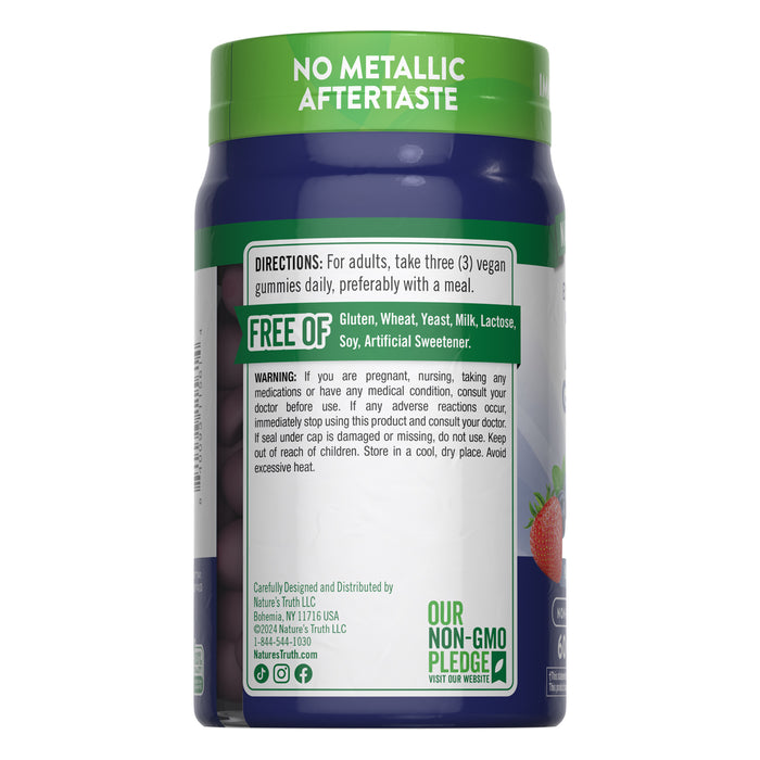 Nature's Truth Suplemento Alimenticio de Zinc, 60 gomitas sabor berries