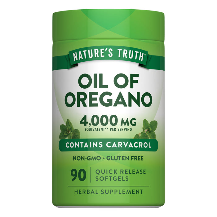 Nature's Truth Suplemento Aceite de Orégano, 90 cápsulas