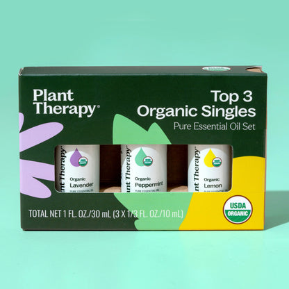Plant Therapy Kit de Aceites De Lavanda, Limon Y Menta 3 Piezas