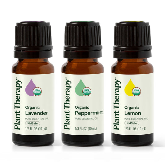 Plant Therapy Kit de Aceites De Lavanda, Limon Y Menta 3 Piezas