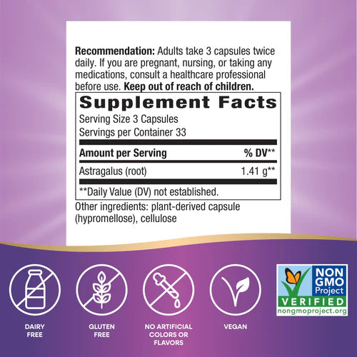 Nature's Way Suplemento Raíz de Astrágalo 1410 mg, 100 cápsulas