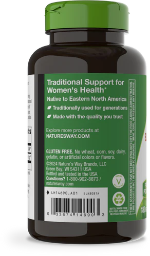 Nature's Way Suplemento Raíz de Cohosh Negro 540mg, 180 cápsulas