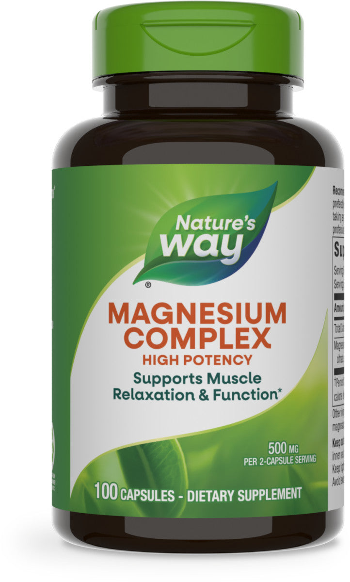 Nature's Way Suplemento Complejo de magnesio 500 mg, 100 cápsulas