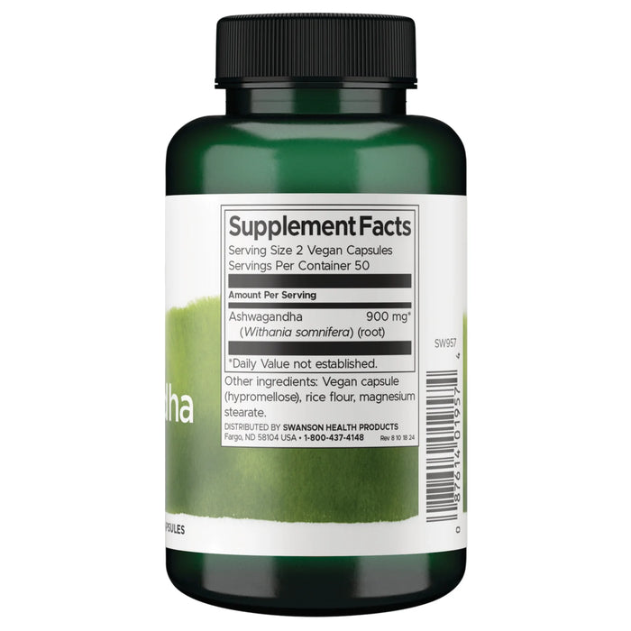 Swanson Suplemento Ashwagandha 450 mg, 100 Cápsulas