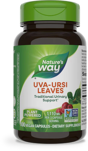 Nature's Way Suplemento Hojas de Uva Ursi 1110 mg, 100 cápsulas