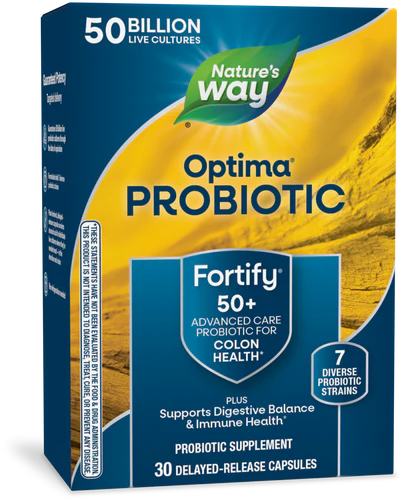 Nature's Way Fortify® Optima® Probiótico para Adultos +50, 50 mil millones, 30 cápsulas