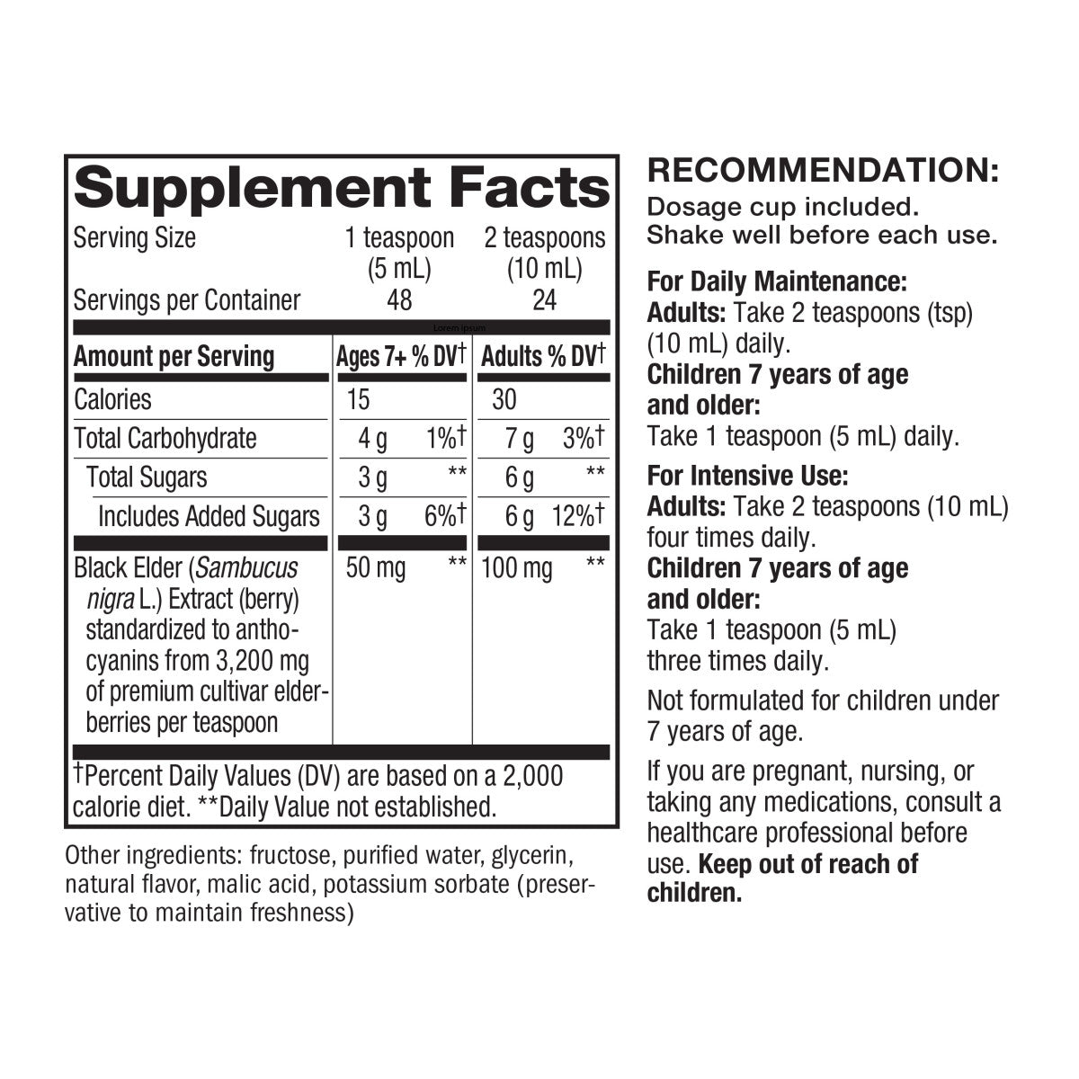 Nature's Way SuplementoSambucus Jarabe Inmune Tradicional, 8fl oz (240 ml)