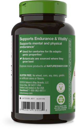 Nature's Way Suplemento de Eleuthero siberiano 1275 mg, 180 cápsulas